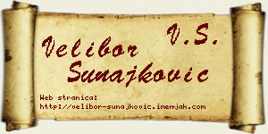 Velibor Sunajković vizit kartica